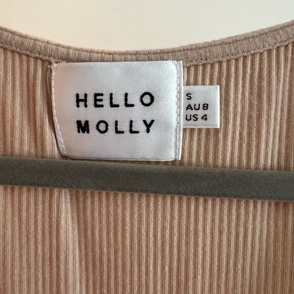 Hello Molly Ribbed Beige bodysuit - Small - Picture 3 of 3